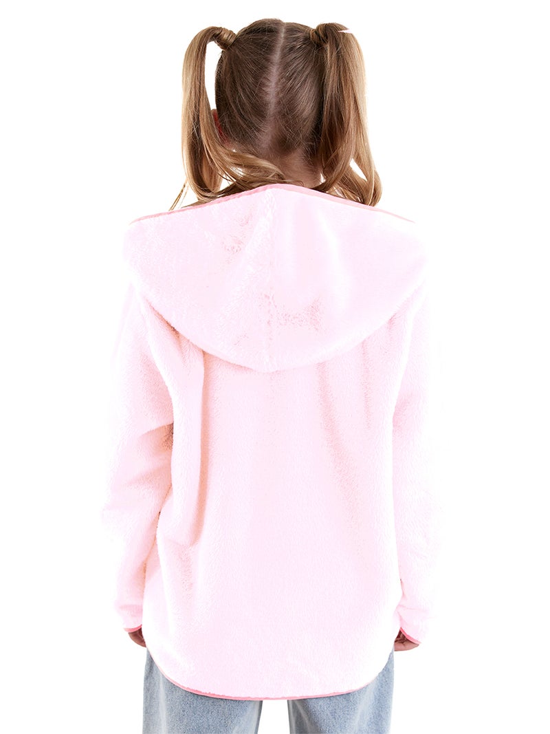 Denokids Heart Girl Ultra Soft Fleece Coat - Image 2